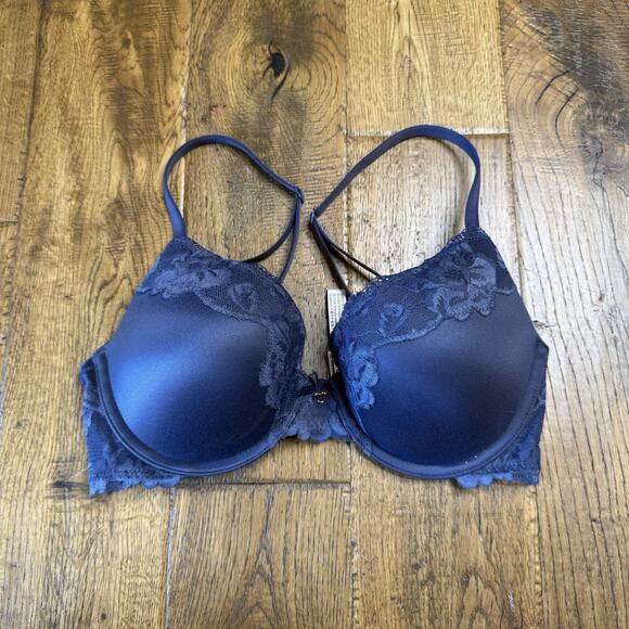 Victoria's Secret Other - Victoria's Secret Body By Victoria Perfect Shape Push Up Lace Underwire Bra 32D